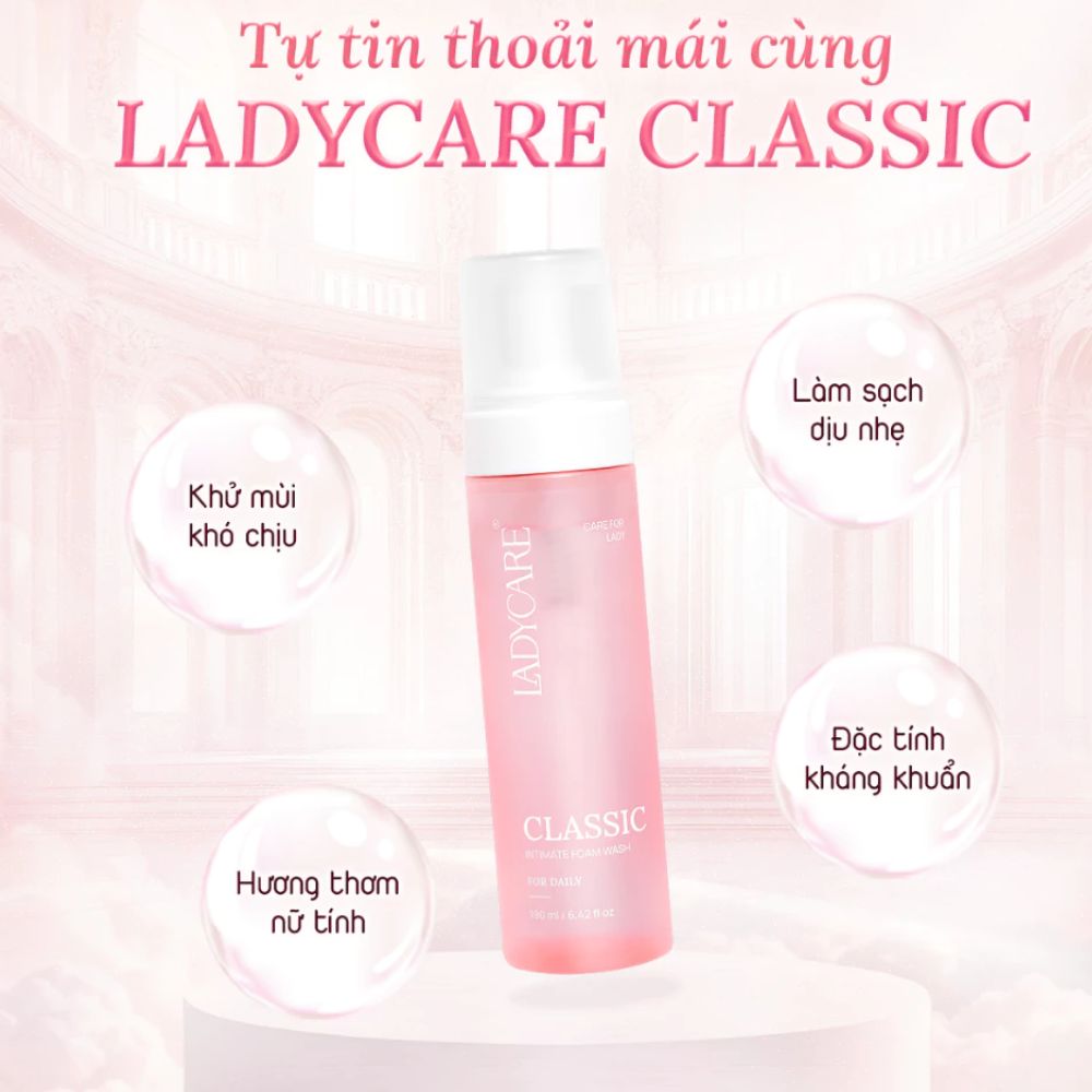 Combo 2 Chai Dung Dịch Vệ Sinh Phụ Nữ Dạng Bọt Ladycare Classic 90ml 4 2
