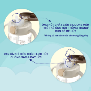 Bình ống hút TLI bước 2 Richell 200ml 12 4