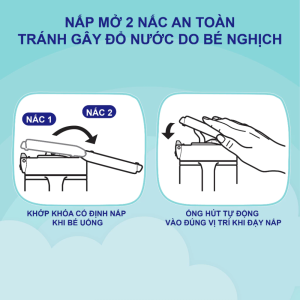 Bình ống hút TLI bước 2 Richell 200ml 13 5