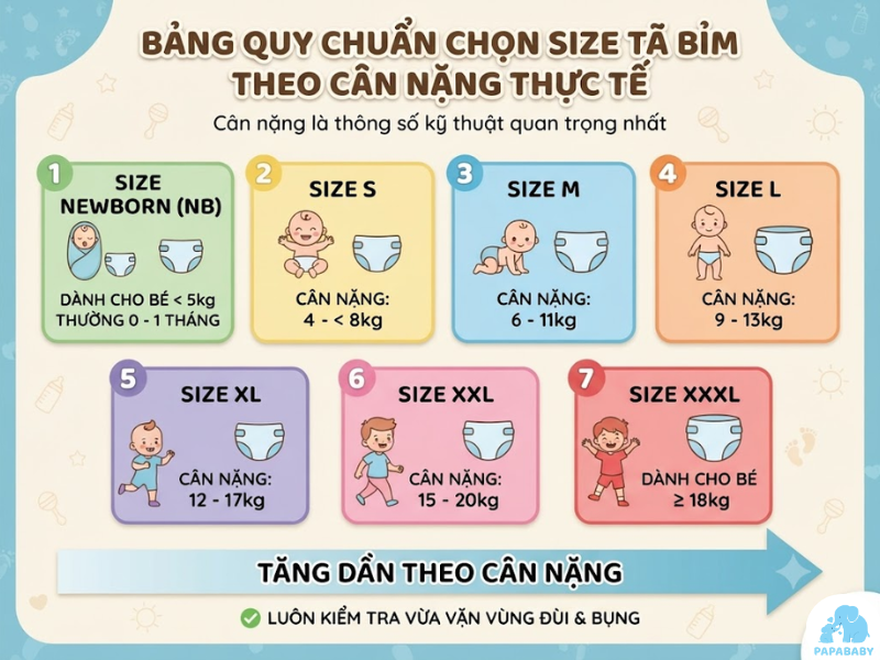 Cách chọn size tã bỉm cho bé chuẩn xác nhất theo độ tuổi và cân nặng 4 Cach Chon Size Ta Bim Cho Be 4