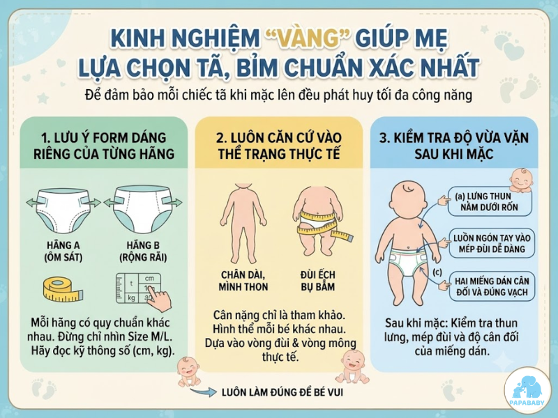 Cách chọn size tã bỉm cho bé chuẩn xác nhất theo độ tuổi và cân nặng 6 Cach Chon Size Ta Bim Cho Be 6