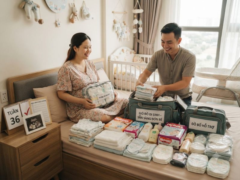 Cẩm nang chuẩn bị Combo đi sinh cho mẹ và bé đầy đủ, tiện lợi và tiết kiệm 2 Combo Di Sinh Cho Me Va Be 2