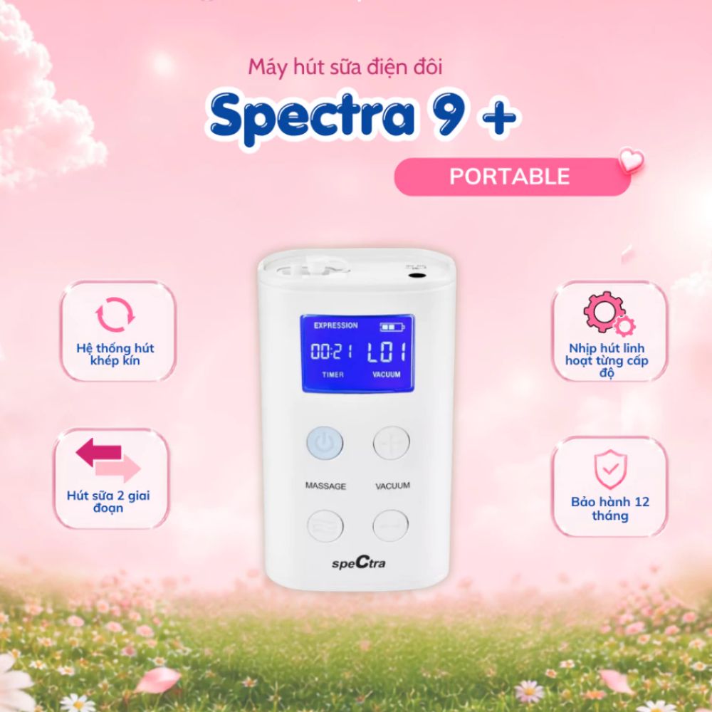 Máy hút sữa Spectra 9 plus 4 May Hut Sua Spectra 9 1