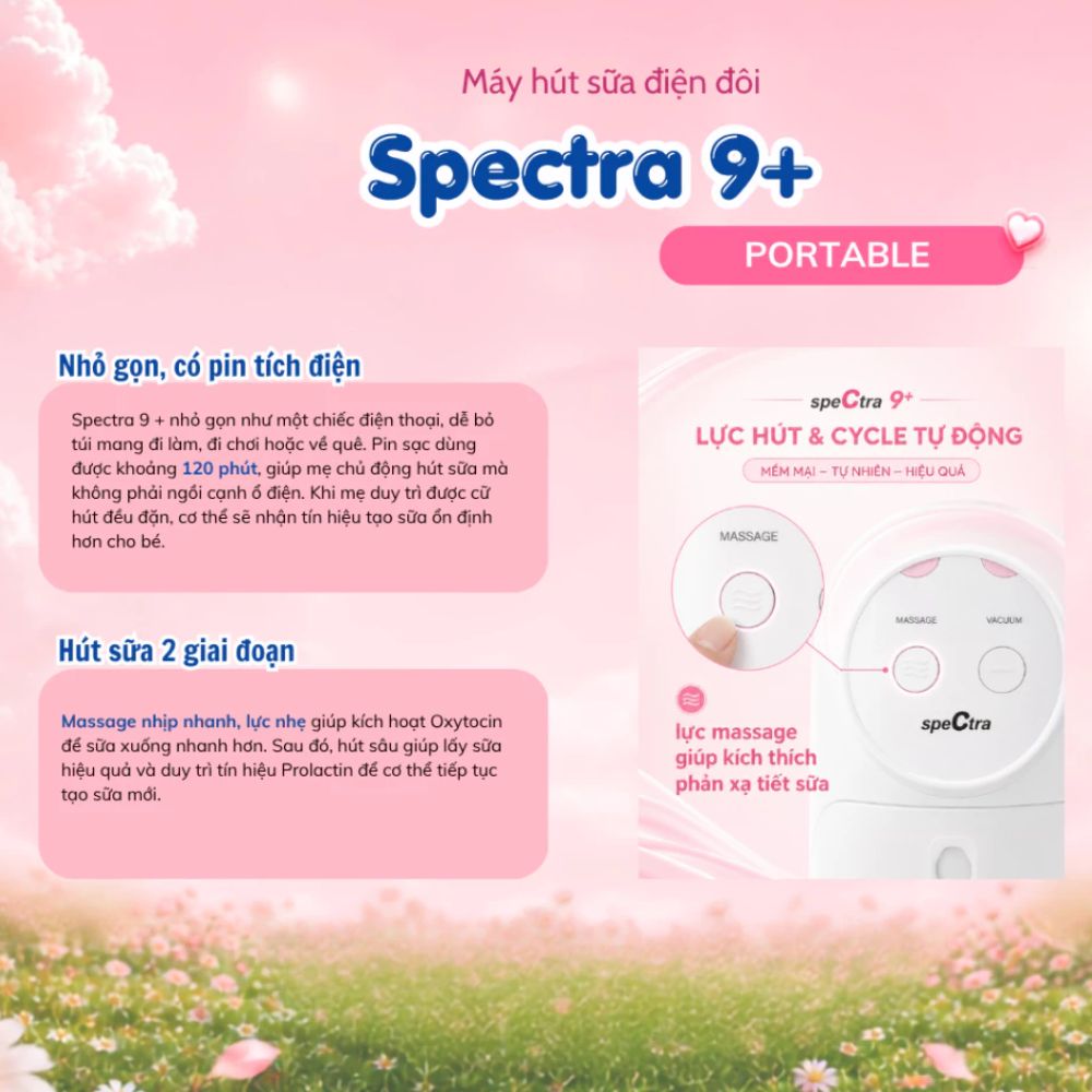 Máy hút sữa Spectra 9 plus 6 May Hut Sua Spectra 9 2