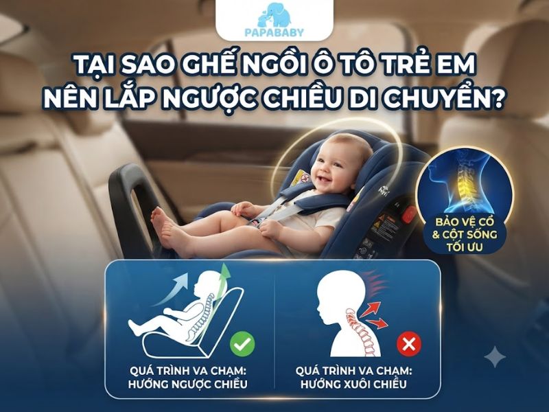 Tại Sao Ghế Ngồi Ô Tô Trẻ Em Nên Lắp Ngược Chiều Di Chuyển? 1 Tai Sao Ghe Ngoi O To Tre Em Nen Lap Nguoc Chieu Di Chuyen 1