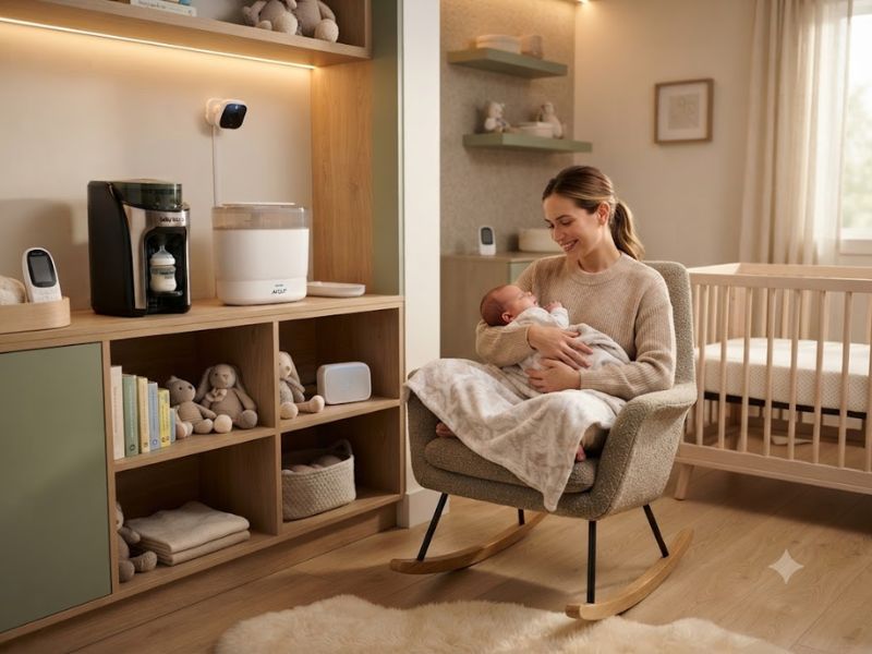 Top các loại máy móc cho bé sơ sinh: "Trợ thủ" đắc lực giúp mẹ nhàn tênh chăm con 2 Top Cac Loai May Moc Cho Be So Sinh Tro Thu Dac Luc Giup Me Nhan Tenh Cham Con 2