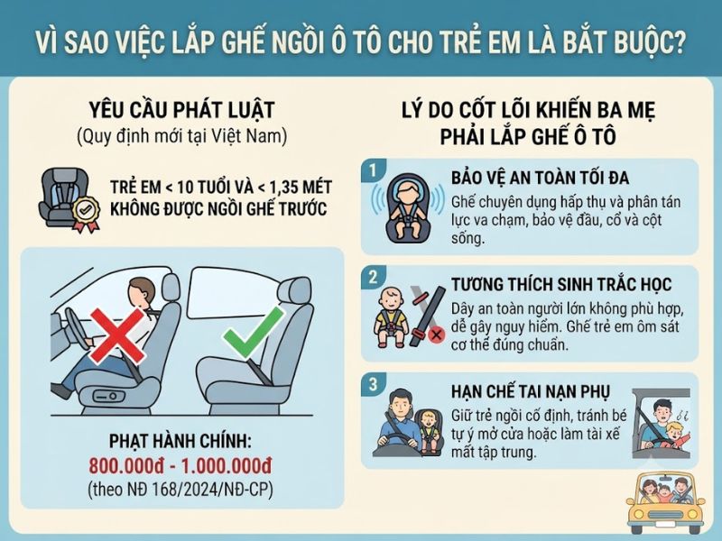 Vị trí lắp ghế trẻ em trên ô tô an toàn nhất 2 Vi Tri Lap Ghe Tre Em Tren O To An Toan Nhat 2