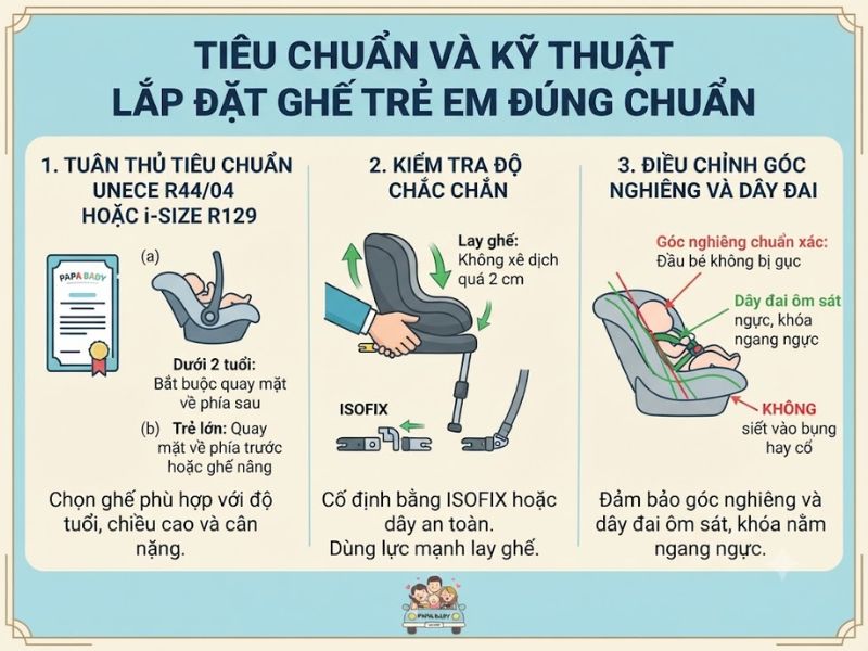Vị trí lắp ghế trẻ em trên ô tô an toàn nhất 4 Vi Tri Lap Ghe Tre Em Tren O To An Toan Nhat 4