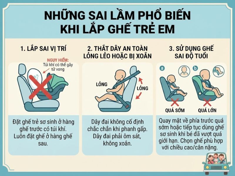 Vị trí lắp ghế trẻ em trên ô tô an toàn nhất 5 Vi Tri Lap Ghe Tre Em Tren O To An Toan Nhat 5