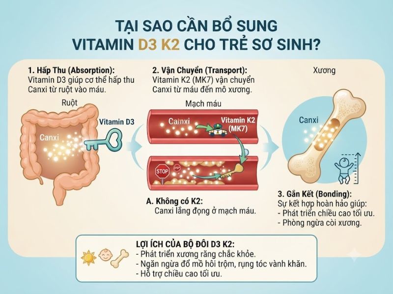 Vitamin D3 K2 cho trẻ sơ sinh loại nào tốt? 2 Vitamin D3 K2 Cho Tre So Sinh Loai Nao Tot