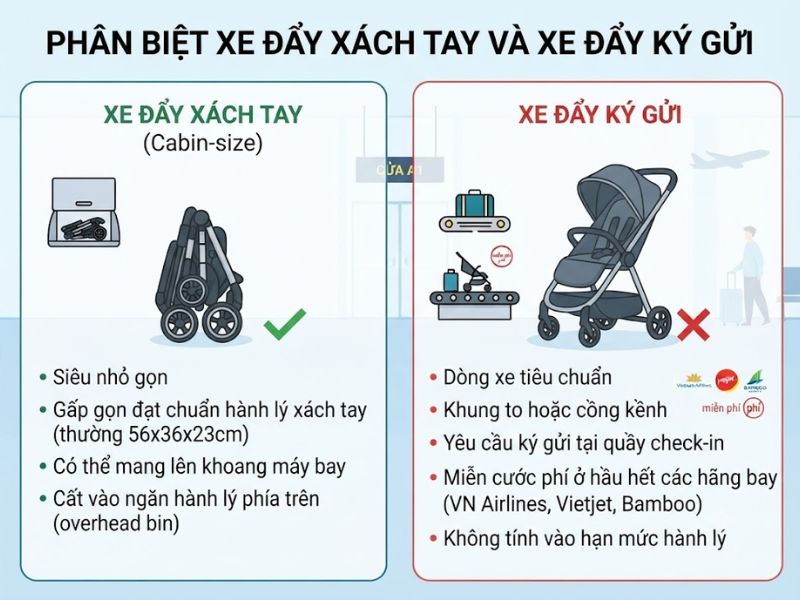 Xe đẩy em bé có được mang lên máy bay không? 2 Xe Day Em Be Co Duoc Mang Len May Bay Khong 2