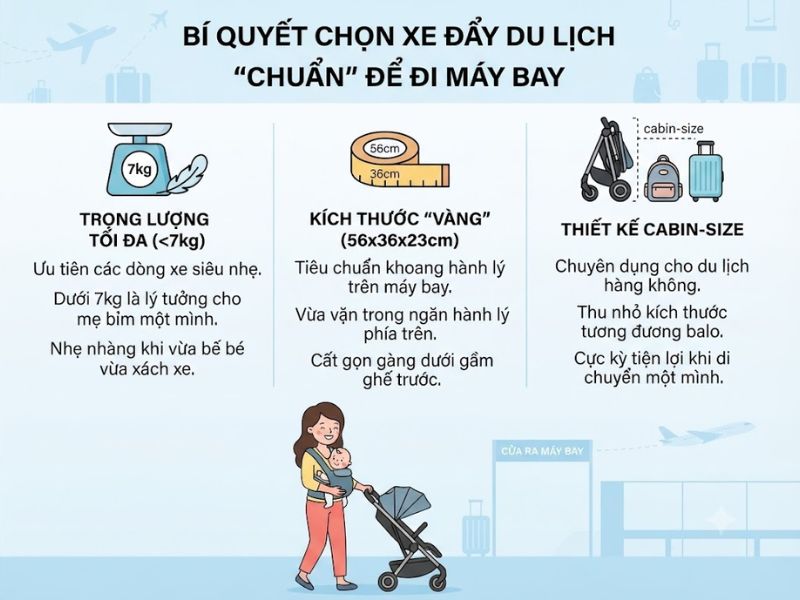 Xe đẩy em bé có được mang lên máy bay không? 3 Xe Day Em Be Co Duoc Mang Len May Bay Khong 3