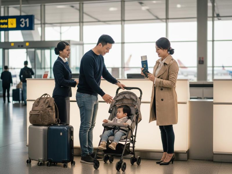 Xe đẩy em bé có được mang lên máy bay không? 5 Xe Day Em Be Co Duoc Mang Len May Bay Khong 5