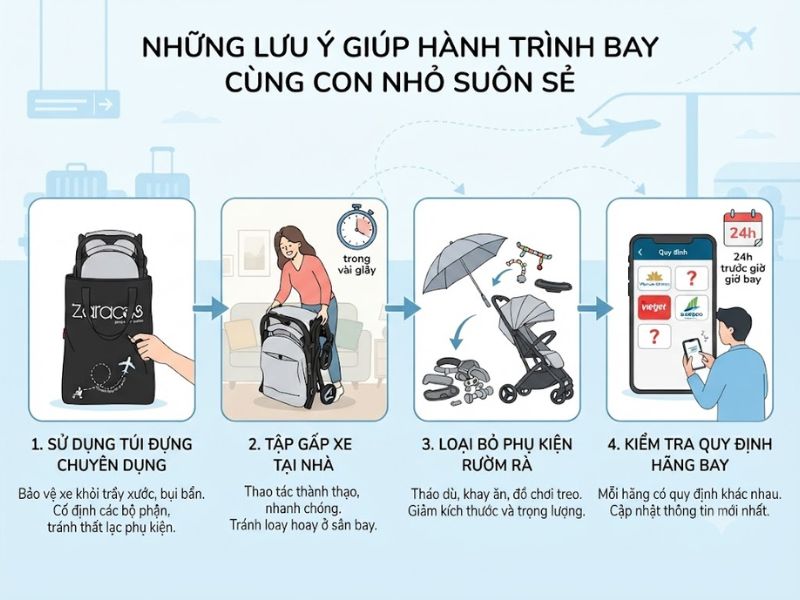 Xe đẩy em bé có được mang lên máy bay không? 6 Xe Day Em Be Co Duoc Mang Len May Bay Khong 7