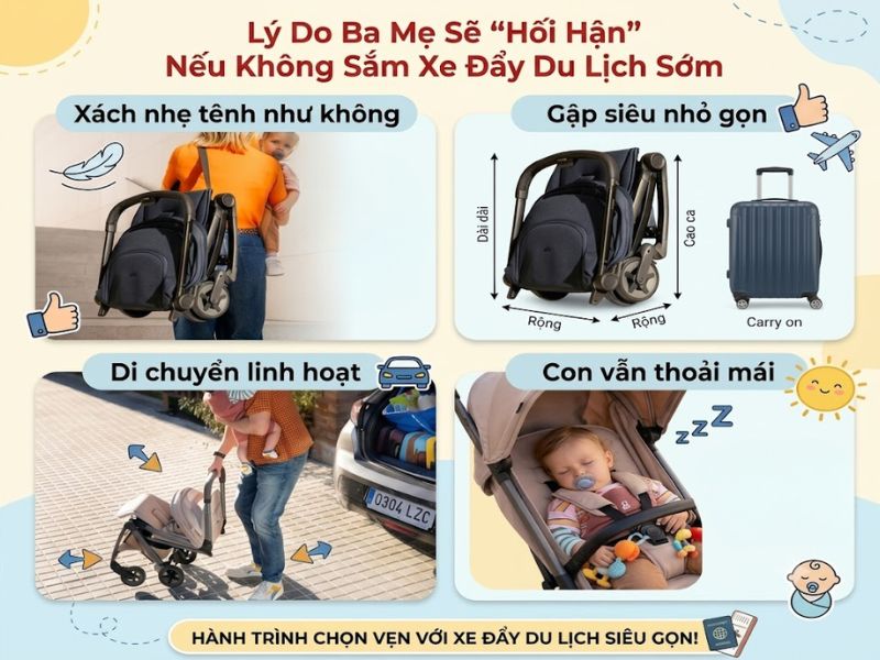 Điểm Danh 10 Mẫu Xe Đẩy Gấp Gọn Du Lịch Cho Bé Đáng Mua 2026 2 Xe Day Gap Gon Du Lich Cho Be Dang Mua 2026 2