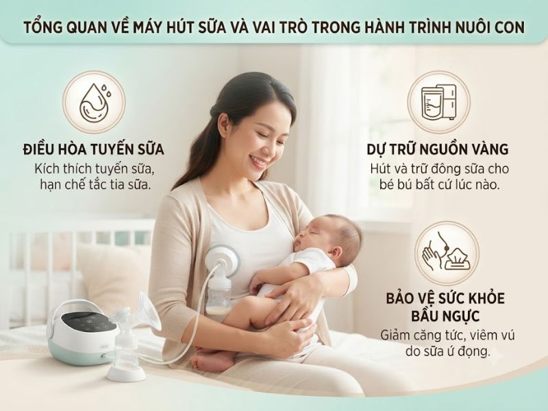 Nên mua máy hút sữa bằng tay hay điện? Cẩm nang chọn mua chuẩn xác cho mẹ bỉm 2 Nen Mua May Hut Sua Bang Tay Hay Dien 2