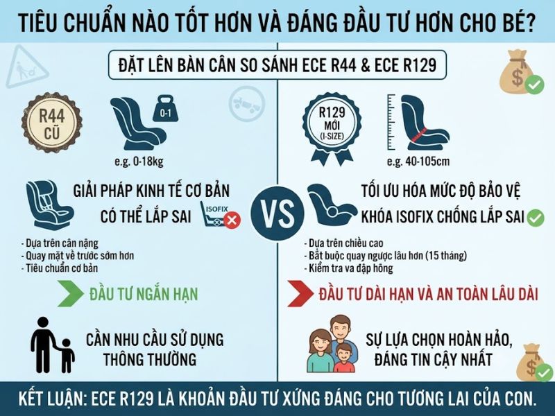 So sánh tiêu chuẩn ECE R44 và ECE R129: Tiêu chuẩn nào tốt hơn cho bé yêu? 8 So Sanh Tieu Chuan Ece R44 Va Ece R129 8